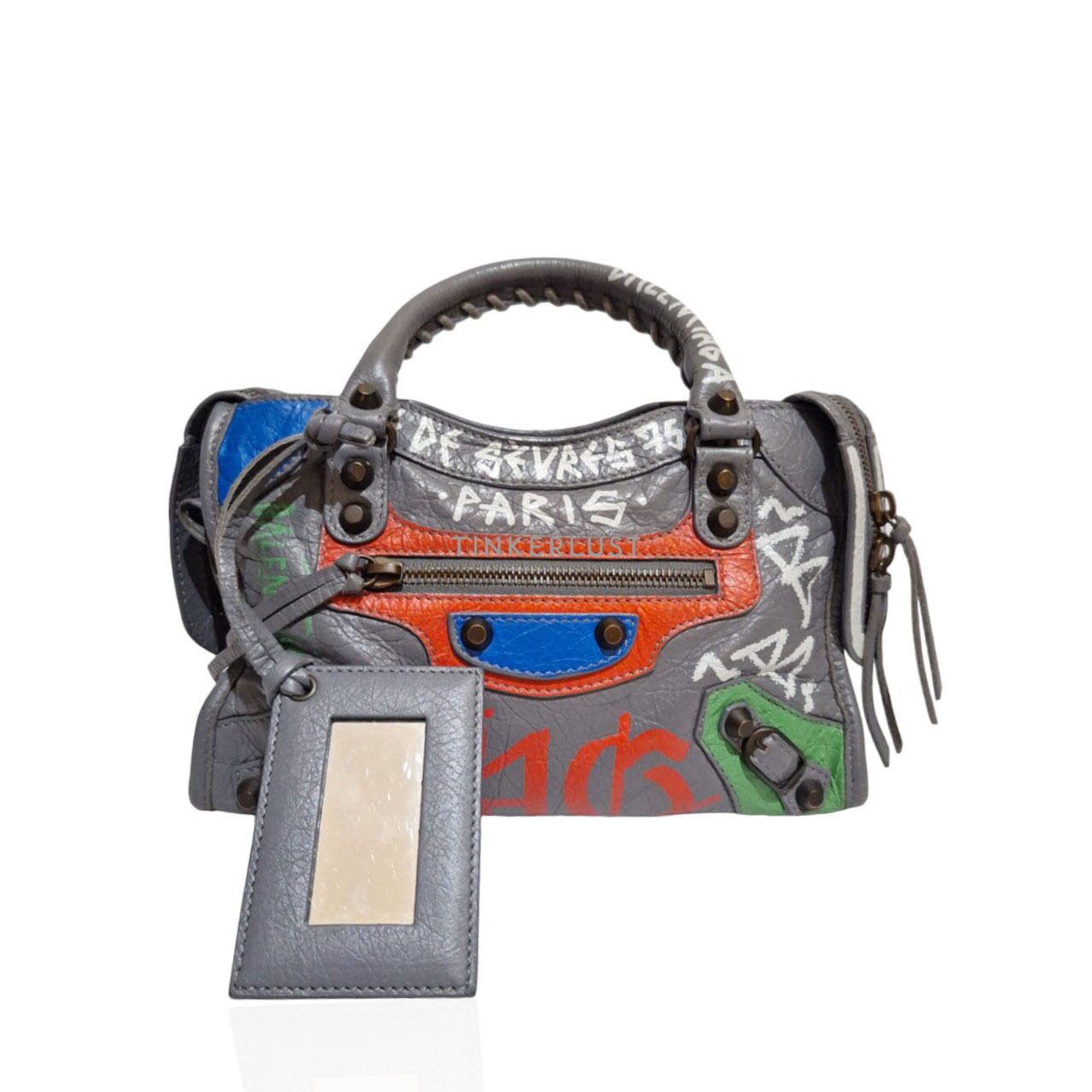 Balenciaga grey graffiti bag online